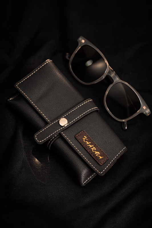Personalized Leather Sunglass Cover & Magnet Gift Combo