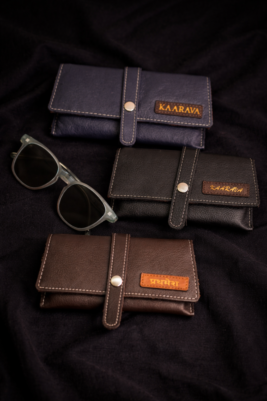 Personalized Leather Sunglass Cover & Magnet Gift Combo