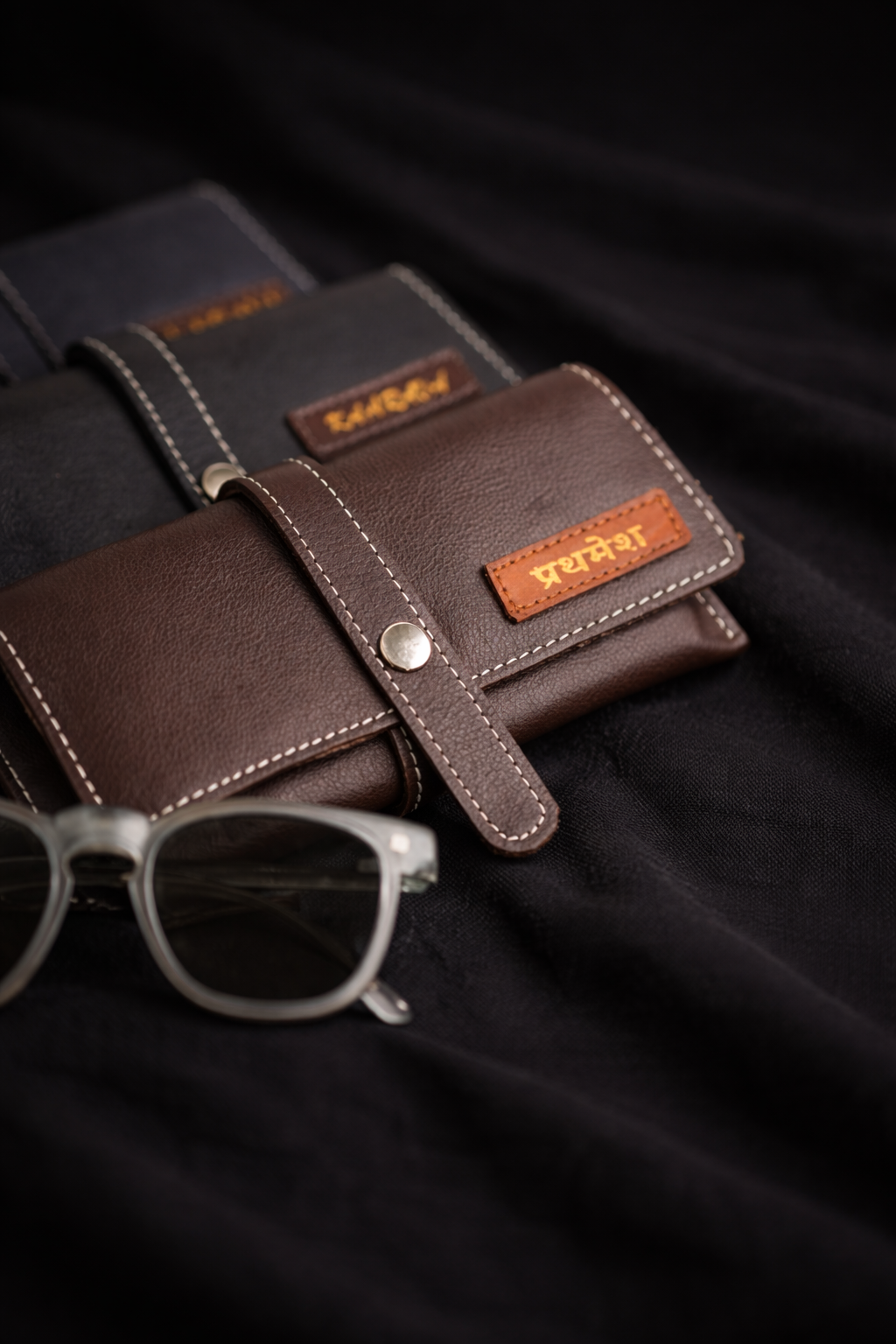 Personalized Leather Sunglass Cover & Magnet Gift Combo